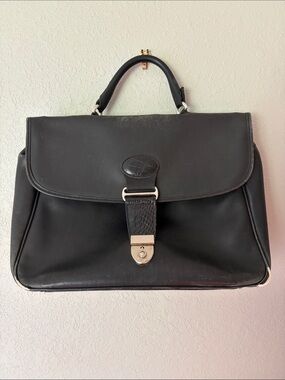 Martin Dingman Black Leather/Alligator Briefcase